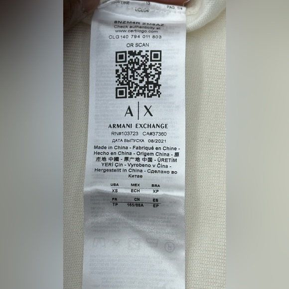 Armani Exchange Pullover Cashmere sweatshirt - Picture 6 of 6